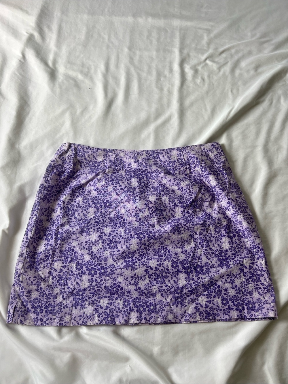 Weather Vane Floral Mini Skirt - Lavender Purple